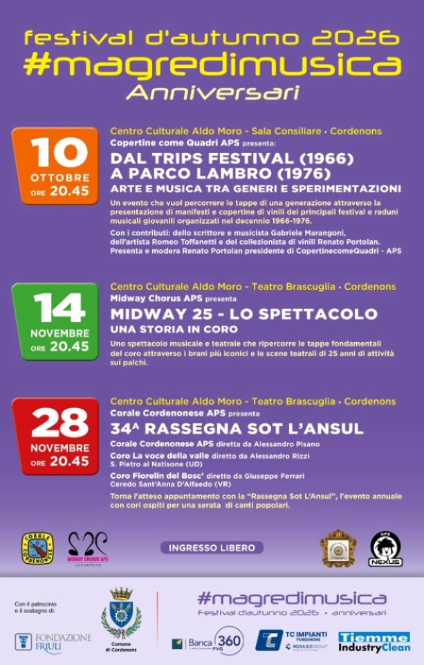 A Cordenons 34^ Rassegna Corale Sot l’Ansul