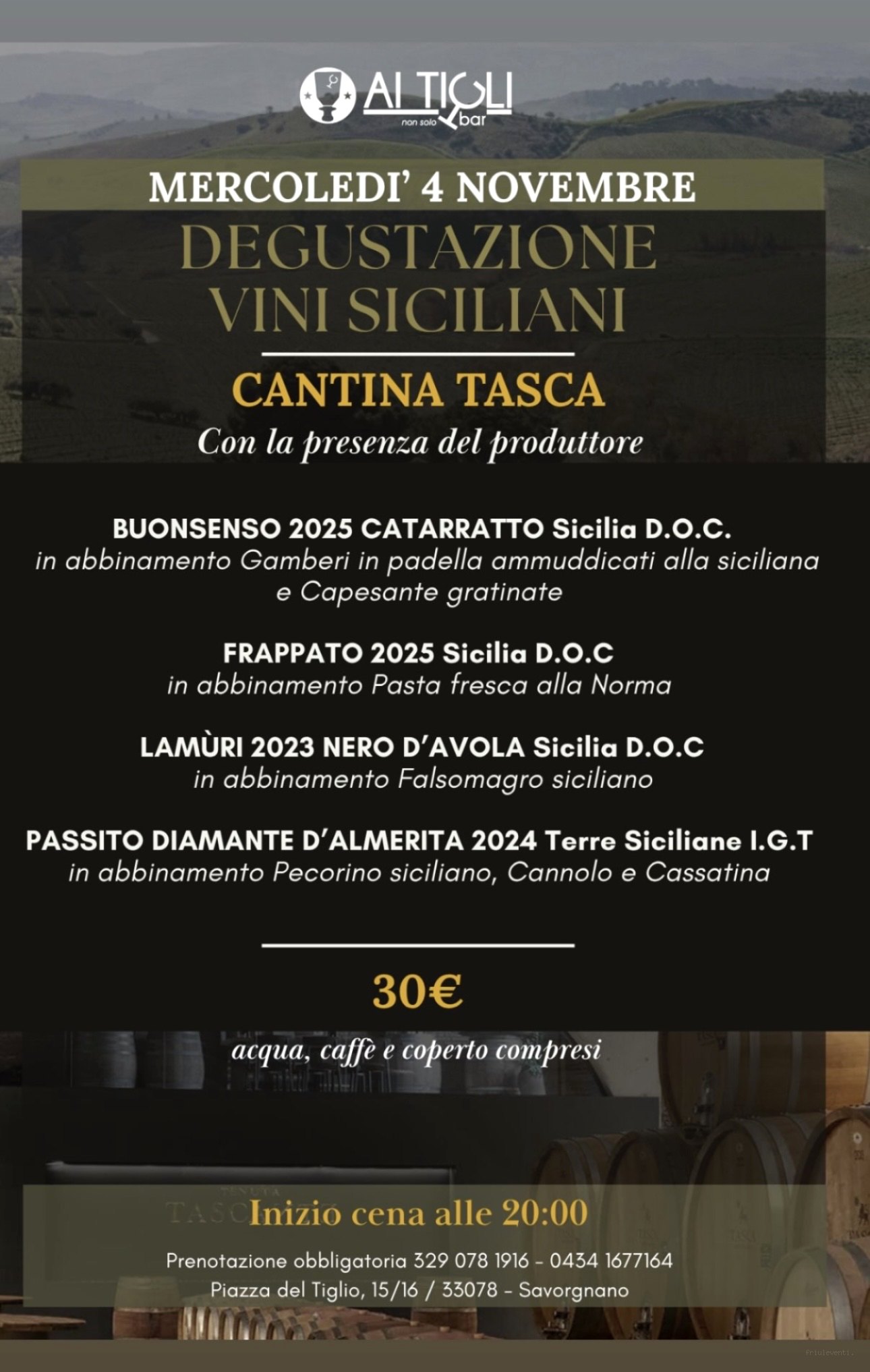 Ai Tigli - Degustazione Vini Siciliani